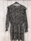 Preview: Zara  Kleid  Gr. 152  schwarz beige Blumen Strutur 