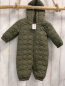 Preview:  Winteroverall Gr. 62  oliv Kreise braunes Teddyfutter