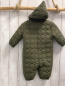 Preview:  Winteroverall Gr. 62  oliv Kreise braunes Teddyfutter