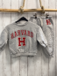 Preview: 2tlg H&M  Pullover + Leggings  Gr. 98  hellgrau rot weiß graue Schrift Harvard 