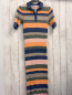 Preview: Jake´s  Kleid  Gr. S blau kiwi orange hellgrau rosa Streifen Strick 