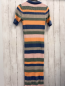 Preview: Jake´s  Kleid  Gr. S blau kiwi orange hellgrau rosa Streifen Strick 