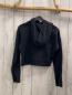 Preview: Nike Pullover  Gr. 146/152  schwarz Kapuze weiße Schrift kurz geschnitten
