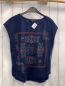 Preview: Desigual  T-Shirt  Gr. M blau bunter Druck 