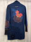Preview: Desigual  Strickjacke  Gr. M blau Blumen mit Pailetten schwarzer Druck 