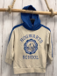 Preview: Harry Potter  Pullover  Gr. 110  beige blau Kapuze Schrift Hogwarts 