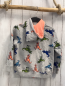 Preview: Blue Seven Sweatjacke  Gr. 116  grau bunte Dinos Kapuze orange Reißverschluss 