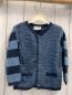 Preview: Fixoni  Strickjacke  Gr. 80  blau hellblaue Streifen 