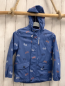 Preview:  Regenjacke  Gr. 122  hellblau gummiert bunte Fahrzeuge 