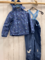 Preview: 2tlg  Regenanzug  Gr. 110  blau hellblau Raketen Sterne ua