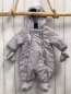 Preview: 2tlg Schneeoverall + Handschuhe Gr. 56  grau Sterne 