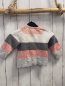 Preview: H&M  Strickjacke  Gr. 68  rosa weiß grau hellgraue Streifen 