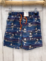 Preview:  Badeshorts Gr. 98  blau bunte Streifen Mickey Mouse orange Kordel