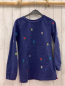 Preview: Boden  Longshirt  Gr. 164  bau bunte gestickte Blumen 