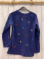 Preview: Boden  Longshirt  Gr. 164  bau bunte gestickte Blumen 