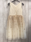 Preview: H&M Kleid Gr. 140  beige goldene Pailetten 