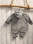 Preview:   Overall Gr. 62  grau Wolloptik Kapuze grauer Bund 