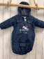 Preview: 2tlg Staccato  Winterjacke + Fußsack  Gr. 50/56  blau + gestreifter Hund