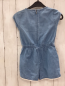 Preview: Friboo  Playsuit  Gr. 98  blau Jeans weiße Strickerei weißer Bommelbund 