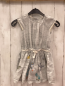 Preview: Next  Kleid  Gr. 98  hellgrau grau meliert Rock mit gestickten Blumen 