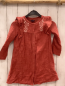 Preview: Sergent Major  Kleid  Gr. 116  rost Strukur Glitzerfägen weiße Blumenstickerei 