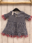 Preview: GAP  Kleid  Gr. 80  blau weiß kariert pink Blumenstickerei 