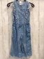 Preview:   Jumpsuit  Gr. 110  blau Jeans Rüschen mit weißer Lochstickerei 