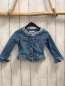 Preview: Elsy  Jeansjacke  Gr. 98  blau Glitzersteine Rüschensaum