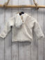 Preview: neu  Strickjacke  Gr. 86  weiß Kapuze mit Ohren 