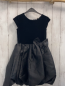Preview: H&M  Kleid  Gr. 122  schwarzes Samtoberteil Ballonrock Schleife 