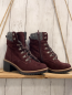Preview:   Boots  Gr. 36  weinrot grauer Strickbund 
