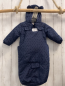 Preview: 2tlg Staccato  Jacke + Fußsack Gr. 62/68  blau Sterne weißes Teddyfutter 