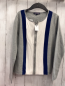 Preview: Tommy Hilfigher  Strickjacke  Gr. 152  grau blau weiße Streifen 