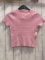 Preview: Zara  T-Shirt  Gr. 140  rosa Rippen Lochmuster 