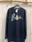 Preview: neu Bench Longpulli  Gr. 164  blau graue Schrift mit mint Rand 