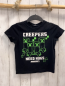 Preview: Minecraft  T-Shirt  Gr. 122/128  schwarz grüne Minecraft Figuren weiße Schrift 