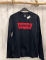 Preview: Levi´s  Langarmshirt Gr. S schwarz roter Balken mit schwarzer Schrift 