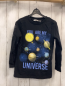 Preview: H&M Langarmshirt Gr. 110  schwarz Planeten Schrift
