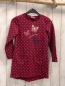 Preview:  Kleid Gr. 122  rot rosa Punkte Schmetterlinge