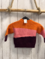 Preview:   Strickjacke  Gr. 74  orange rosa aubergine Streifen Rippen