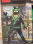Preview: 4tlg Lego Karnevalkostüm  Gr. 116 (4-6J)  Ninjago schwarz grün Oberteil Hose Maske Handschuhe 