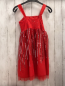 Preview: H&M  Kleid  Gr. 146/152  rot Tüllüberkleid mit silber Pailetten