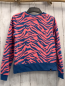 Preview: Puma  Pullover  Gr. 158  blau hellrot gemustert Schrift 