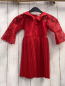 Preview:   Kleid  Gr. 92  rot Oberteil mit Stickerei Faltenrock 