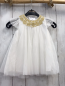Preview: H&M  Kleid  Gr. 80  weiß Tüllüberrock goldene Stickerei 