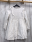 Preview: Okaidi  Kleid  Gr. 128  weiß Struktur silber Punkte Rüschen 