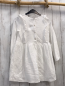 Preview: Okaidi  Kleid  Gr. 128  weiß Struktur silber Punkte Rüschen 