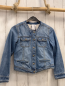 Preview: Reserved  Jeansjacke  Gr. 134  blau gelbe Nähte 