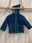Preview: Finkid  Fleecejacke  Gr. 92  blau Kapuze grüner Bund 