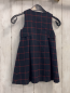 Preview: Jacadi  Kleid  Gr. 116  blau rote Karos Gürtelband mit goldenen Knöpfen